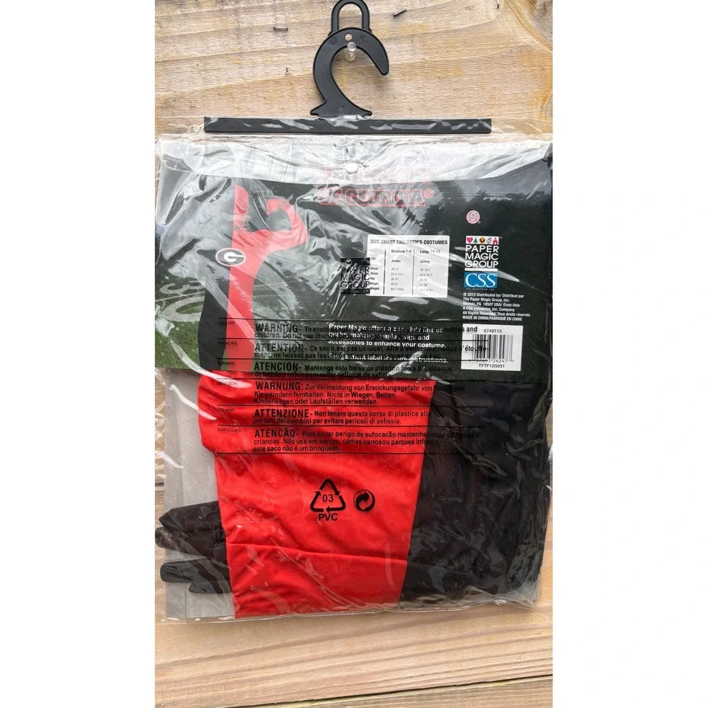 Georgia Bulldogs Child Skin Suit Costume Red Black Jumpsuit Medium 7-8 6749115